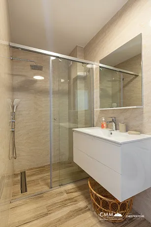 A cozy and modern 53 m² apartment in Bečići, located on the 4th floor